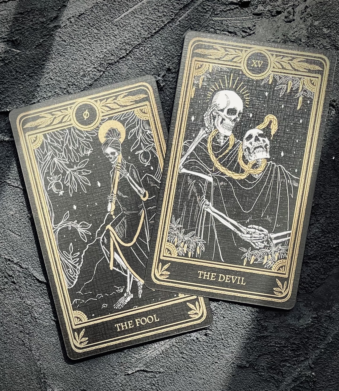 fool & devil cards from the marigold tarot